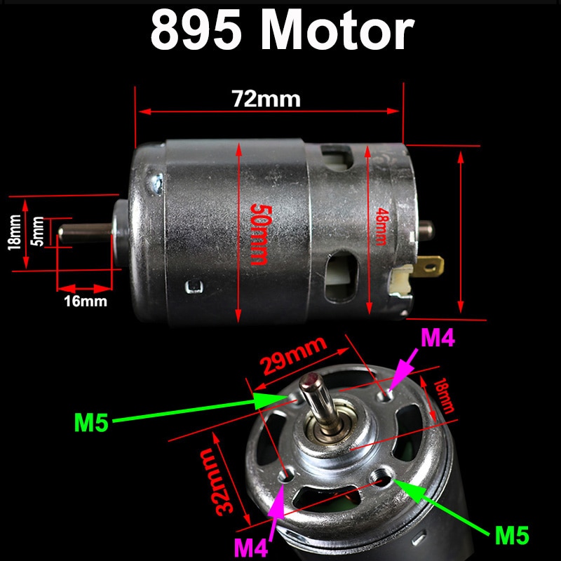 12V 24V DC High Speed Motor 6000-12000RPM Shaft Diameter 5MM Reversed Adjustable Speed Electric DC 12V Motor With Ball Bearing