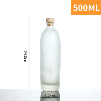 Lege Flessen Voor Self-Gebrouwen Fruit Wijn Wodka Drank Alcohol Glas Wijn Fles 330/500Ml 1Pc: 500ml matt