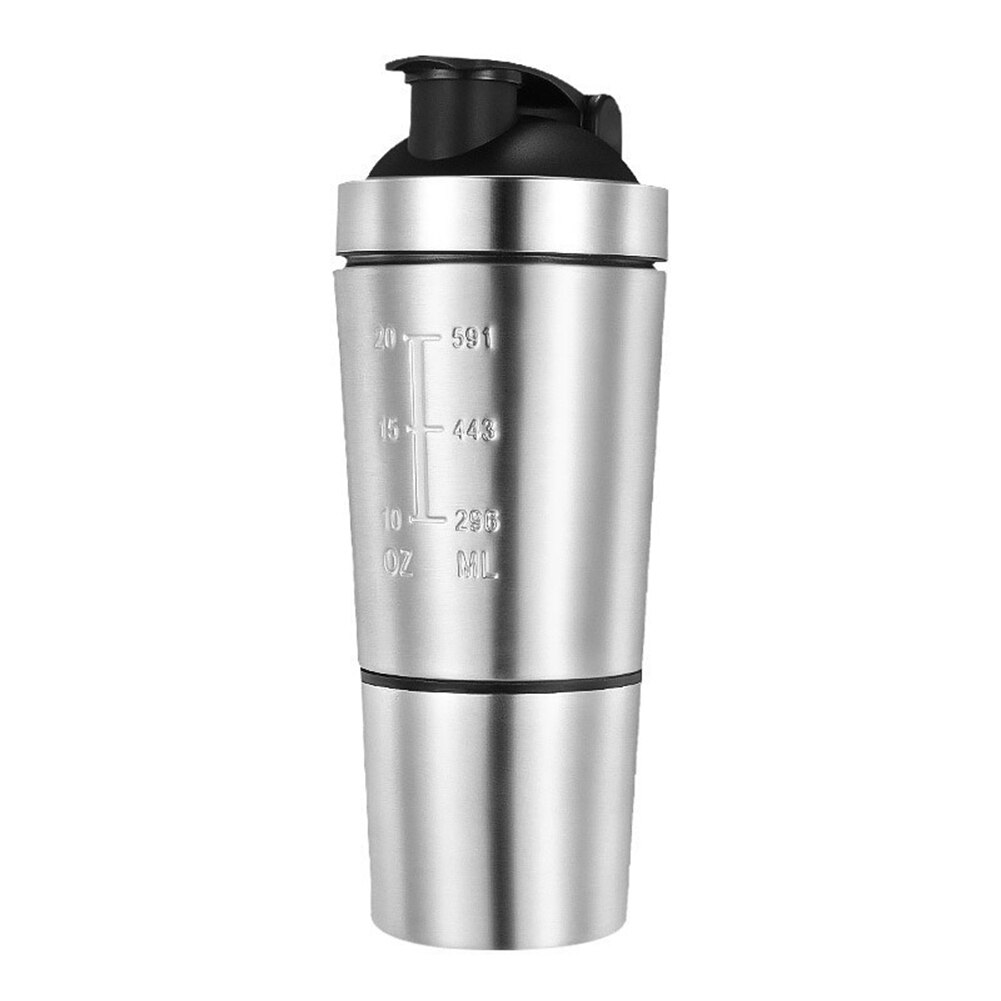 Rvs Eiwit Shaker Fles Eiwit Shaker Fles Voor Gym Office Flessen: Default Title