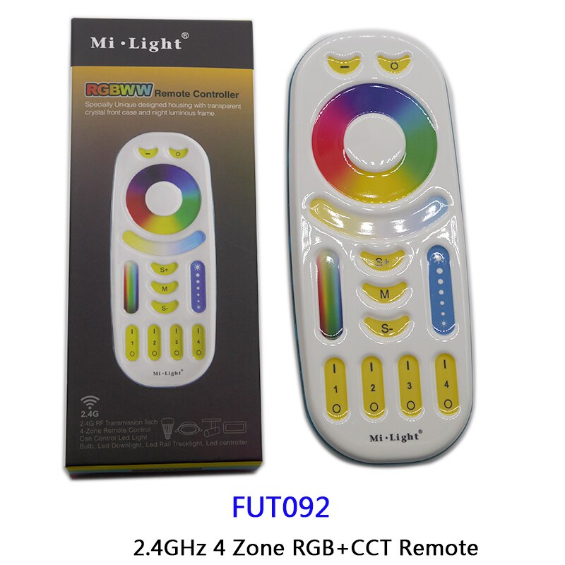 Panel inteligente de 4 zonas Miboxer2.4G WiFi iBox RGB + CCT/tira de led RGBWW Controlador de luz FUT039/FUT092/FUT089/iBox2/iBox1/B4/T4/B8