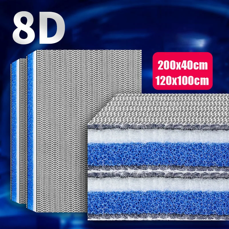 12D 8D Aquarium Filter Schwamm Medien Verbesserte 12-Schichten Kein Kleber Filter Pads Aquarium Abschäumer koi Teich Filter Baumwolle Zubehör