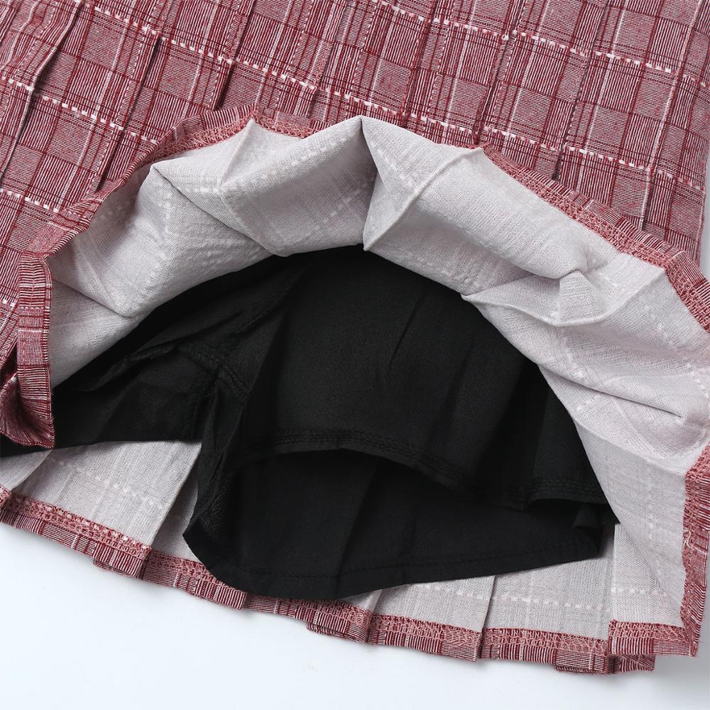 Kids Girls Pleated Skirt Cute Japanese School Uniform Toddler Teen Girls A-line Plaid Skirt Mini Short Skirts Children Clothing