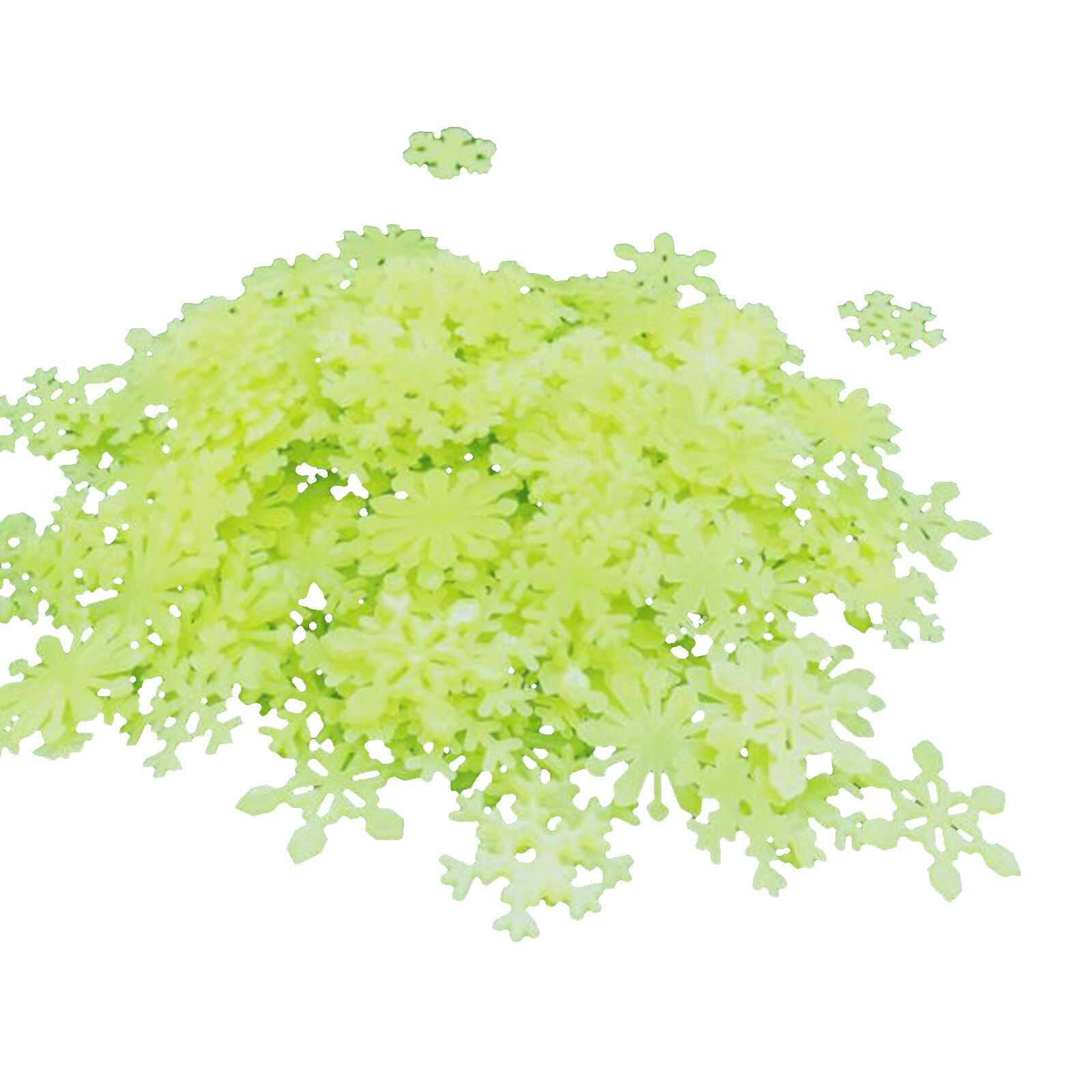 Window Decorations Kids Bedroom Fluorescent Glow In The Dark Snowflake Luminous Star Wall Stickers Christmas #50: Yellow 