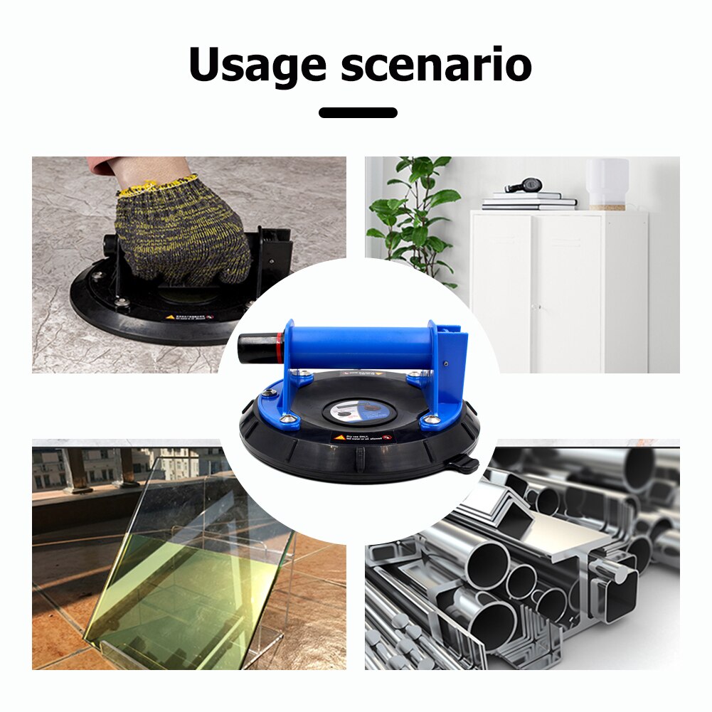 8 inch Vacuum Suction Cup Heavy Duty Lifter Rubber Suction Cup Heavy Duty Vacuum Lifter for Granite Tile Glass Manual Lifting