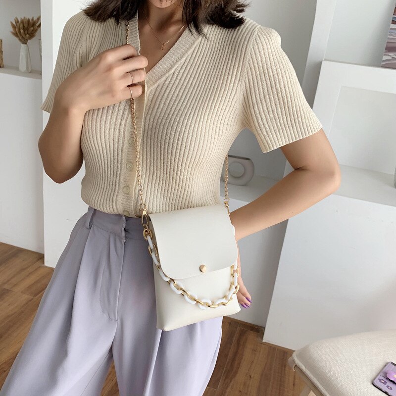 Nuovo mini Donne messaggero Borse casuale di Spessore Moda Catene Borse A Spalla di Alta Qualità sacchetto di Frizione Del Progettista Borsa con Tracolla per Le Signore