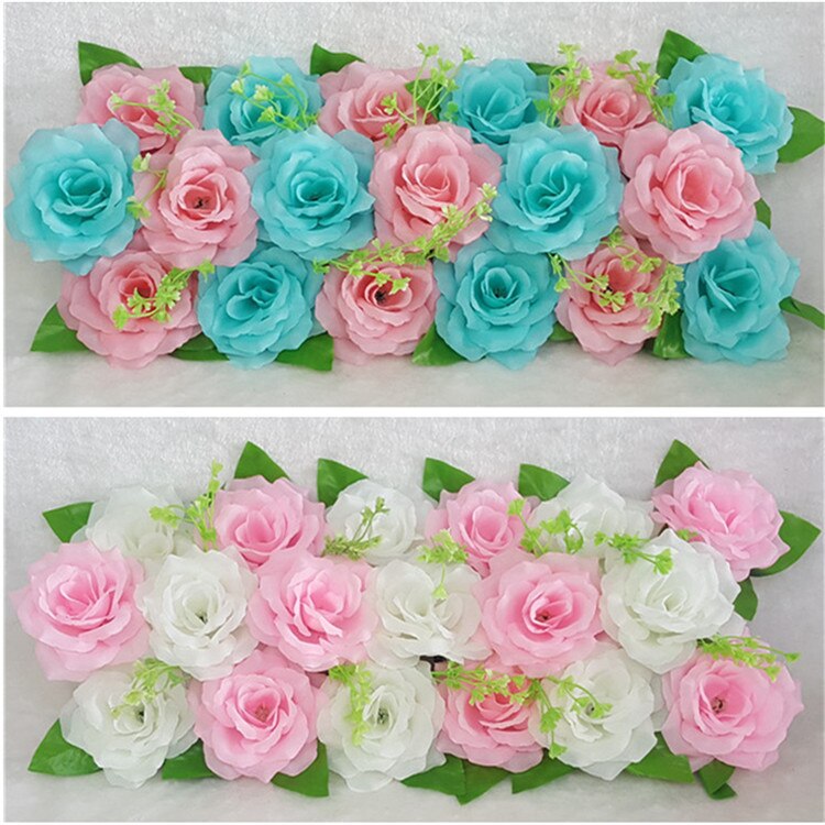 Artificial Rose Row Wedding Flower Row Arch Flower Four Corners Chamber Floral Arrangements Wedding Road Lead Pergola Happiness