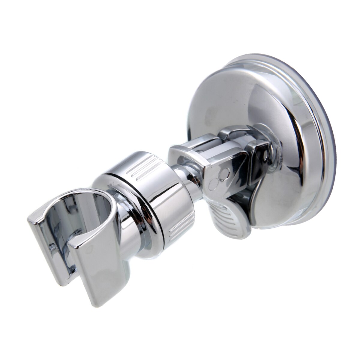 Modern Adjustable Shower Mounting Bracket Bathroom Shower Suction Holder Rack Sliver Plastic Durable Bathroom Hardware
