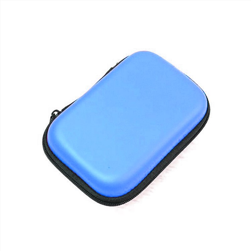 Portable Hard Disk Case HDD Protection Bag EVA bag for External 2.5 Inch Hard Drive/Earphone/U Disk Hard Disk Drive Case: blue