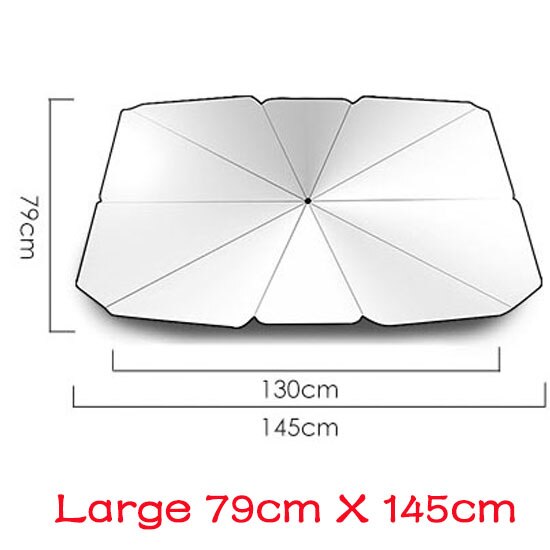 Bil solafskærmning indvendig forrude solafskærmning uv-beskytter foldbar paraply forrude til nissan altima teana  j31 j32 l33: Stor 79 x 145 cm
