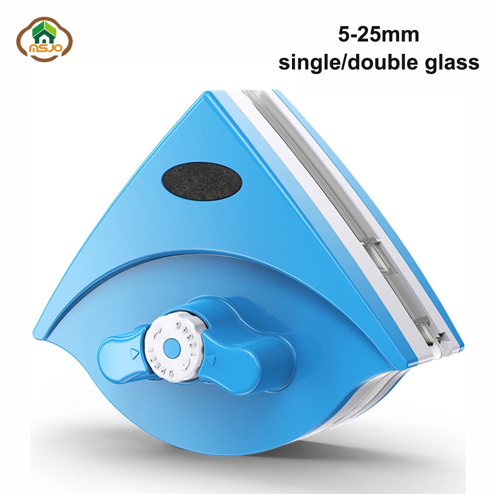 Msjo dobbeltsidet magnetisk vinduespudser til vask 5-25mm enkelt vinduer med dobbeltrude højhusviskerrenser