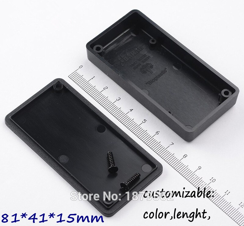 [ 2 färger] 81*41*15 mm liten svart plastlåda för projekt diy plasthölje abs kopplingsbox elektroniska instrumentfodral
