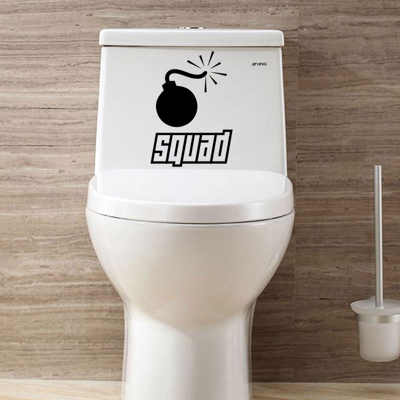 Bathroom Wall Stickers Room Decoration Removable Wall Decals For Toilet Sticker Decorative Toilet Home Decor