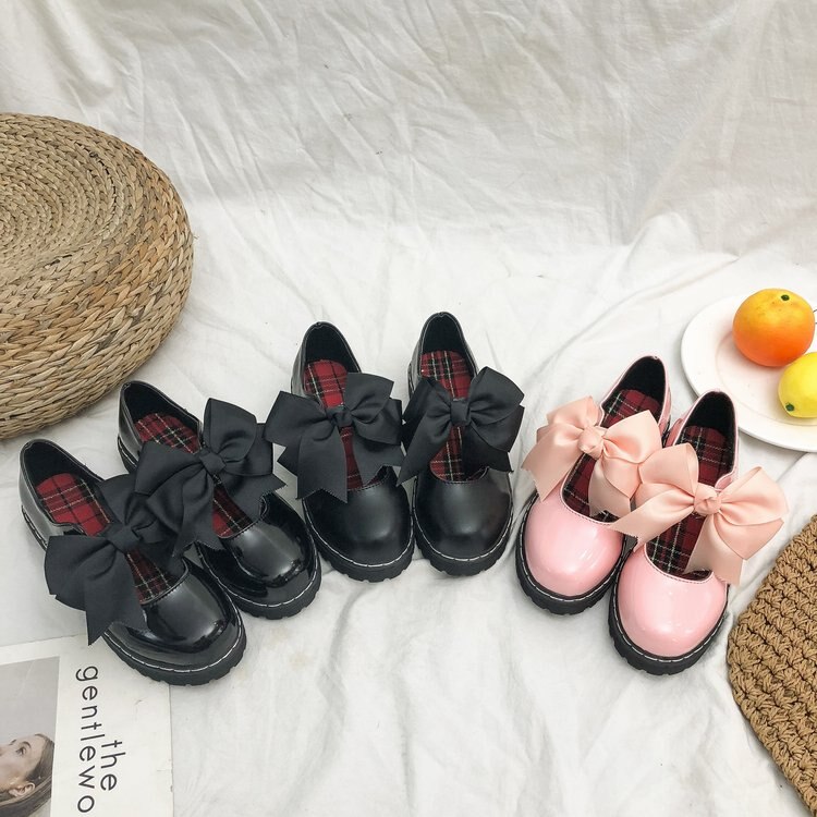 Chaussures Lolita petites chaussures d'été doux fille chaussures femmes japonaises chaussures simples mignon tête ronde étudiant poupée chaussures