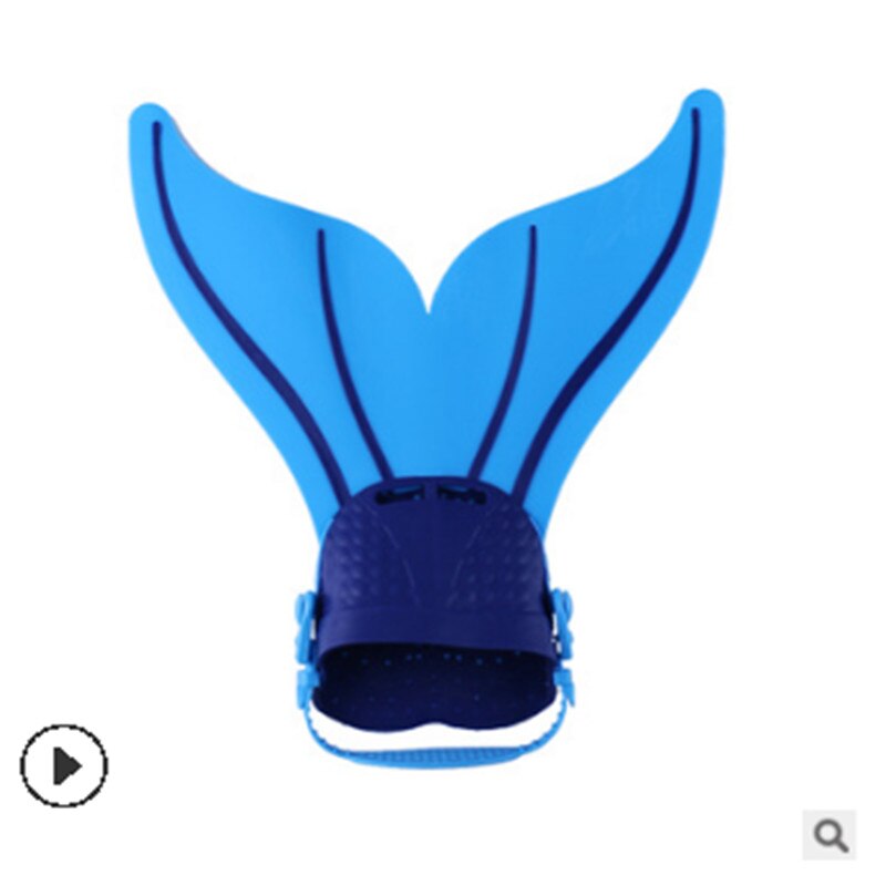One Piece Whale Tail Fins Cartoon Mermaid Shaped Fins Children Swimming Training Fins: E