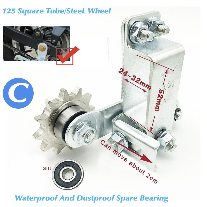 MOTO Chain Protect ,Chain Tensioner Universal Tool Adjuster Chain Tensioner Bolt On Roller Motorcycle Modified Accessories ,: C