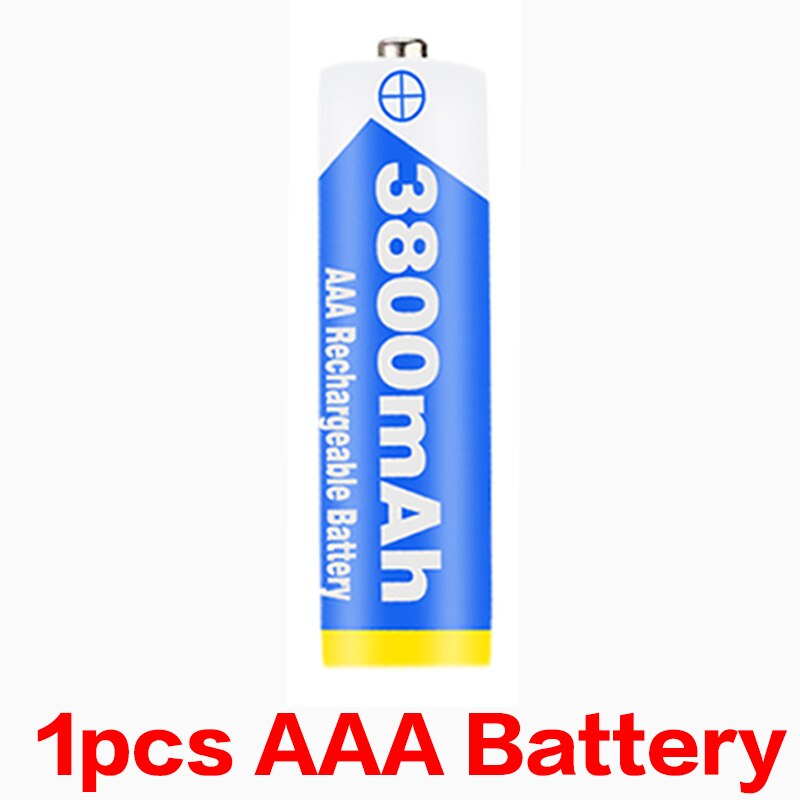 Original hohe kapazität AAA 1,2 V 3800mAh Wiederaufladbare NiHM Batterie Ladung mal oder 1200 mal Freies mit Ladegerät: 1Stck AAA