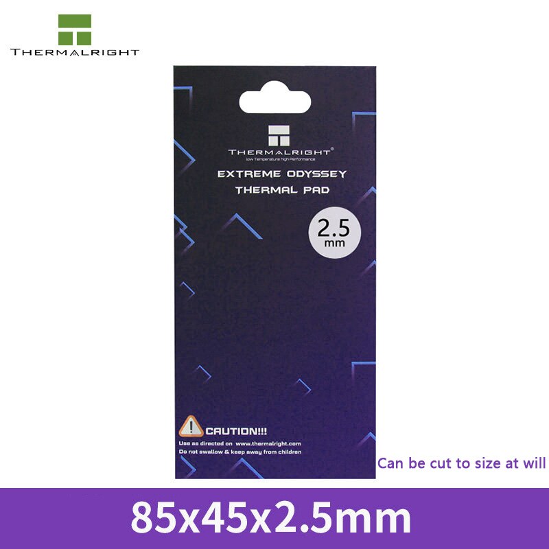 Almohadilla térmica Thermalright ODYSSEY 85x45mm 0,5mm/1,0mm/1,5mm/2,0mm, conducción de calor, no es una conducción eléctrica, tarjeta GPU, alfombrilla de refrigeración: PAD 85x45x2.5mm