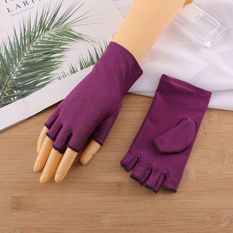 Guantes de LICRA para conducir para hombre y mujer, de medio dedo, transpirables, para deportes al aire libre, ciclismo, protección solar, para verano