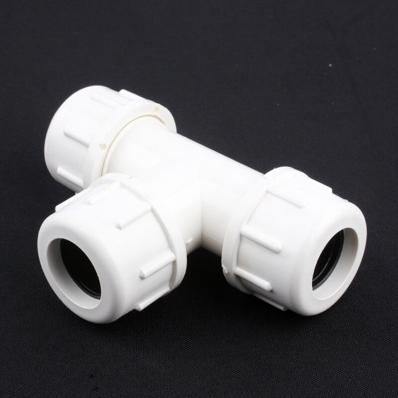 40mm (1 1/2 inch) PVC Fast Connectors Waterleiding Connector Rechte Tee Water Fittings NuoNuoWell Irrigatie Accessoires