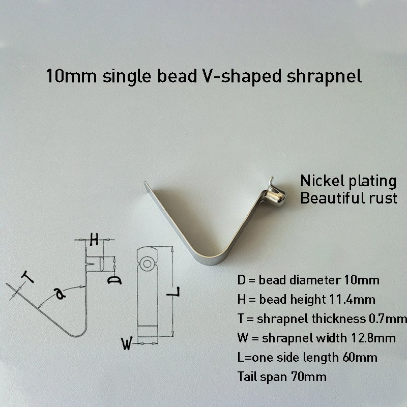 Hardware 4/5/6/7/8/9/10mm Single Warhead V-Shaped Shrapnel In-Tube Positioning Buckle Telescopic Tube Fitting Buckle Circlip: 10mm