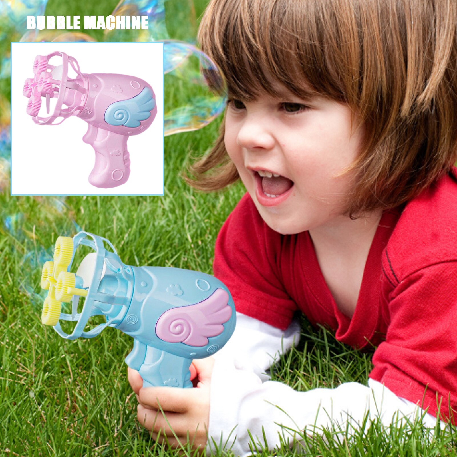 Stijl Bubble Schieten Speelgoed, Automatische Bubble Blower, Zomer Outdoor Kinderen Fun Speelgoed # W