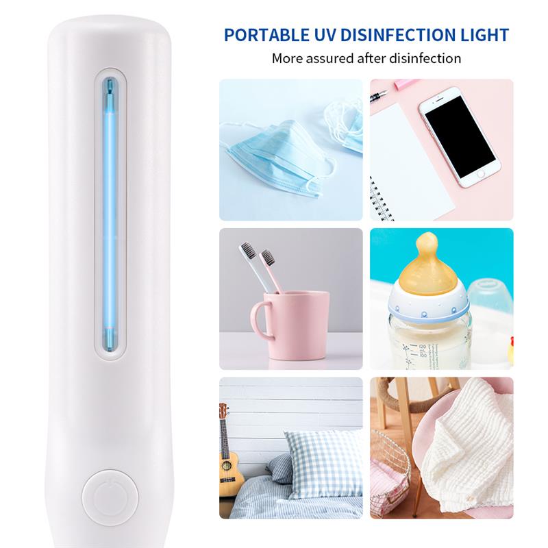 Portable UV Disinfection Light White Shell One Button Operation Disinfection Device Car Fresh Air Anion Purifier Air Freshener