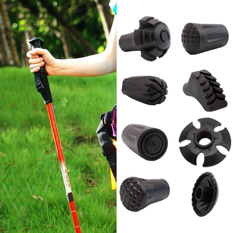 Vandringsstav stavgång käpp klättring byte alpenstock utomhusläger vandring skydd keps spets gummikorg snö sport