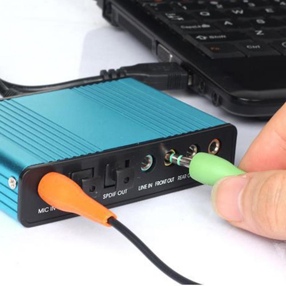 USB 6 Channel 5.1 Surround External Sound Card PC Laptop Desktop Tablet Audio Optical Adapter Card