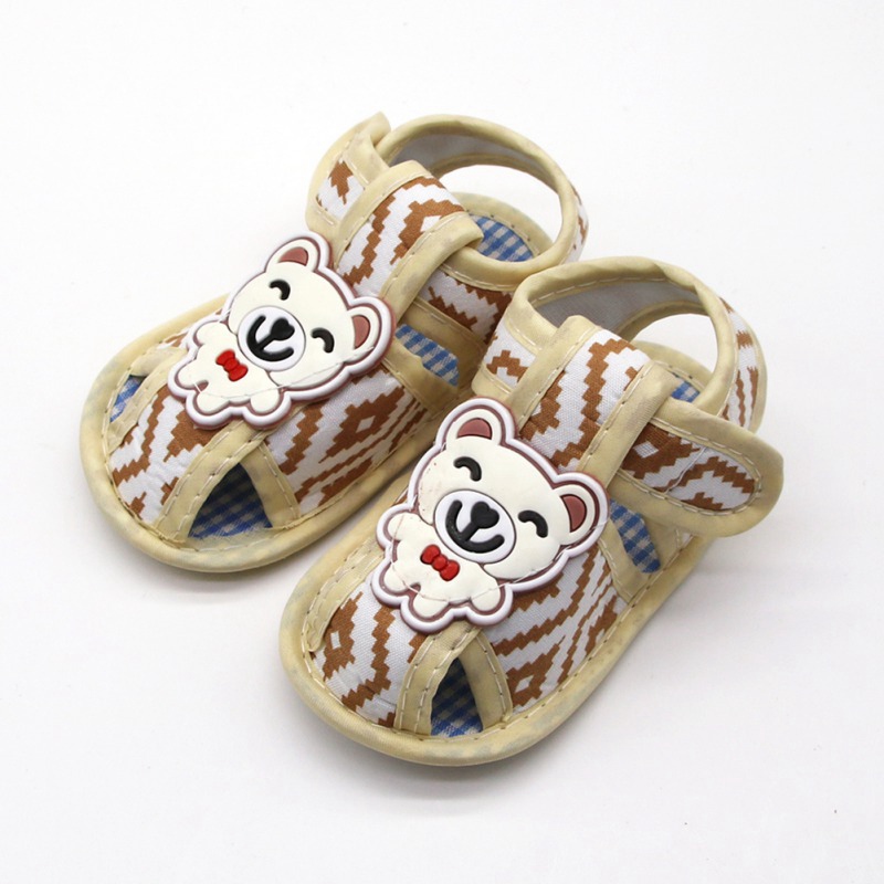 Baby Meisjes Jongens Sandalen Voor Meisje Zomer Schattige Beer Katoen Zachte Sleedoorn Baby Jongens Peuter Kinderen Kids Sandalen: Y / 0-6 months