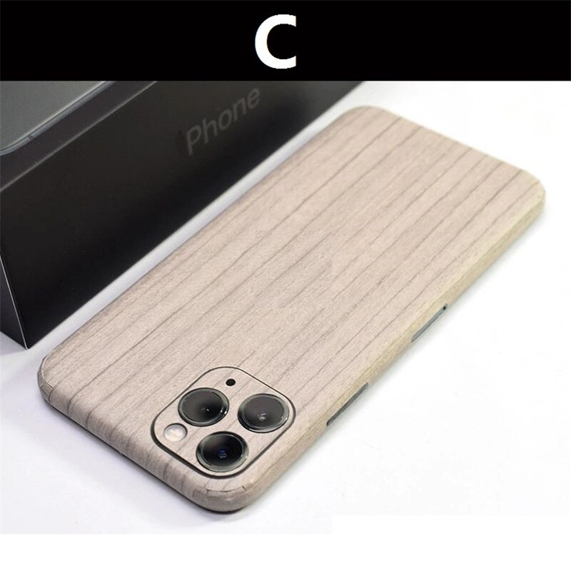 Mobile Phone Sticker For iPhone 11 Pro Max Wood Grain Protective Film For iPhone 11 Pro 11 Back Decals Accessories EEMIA