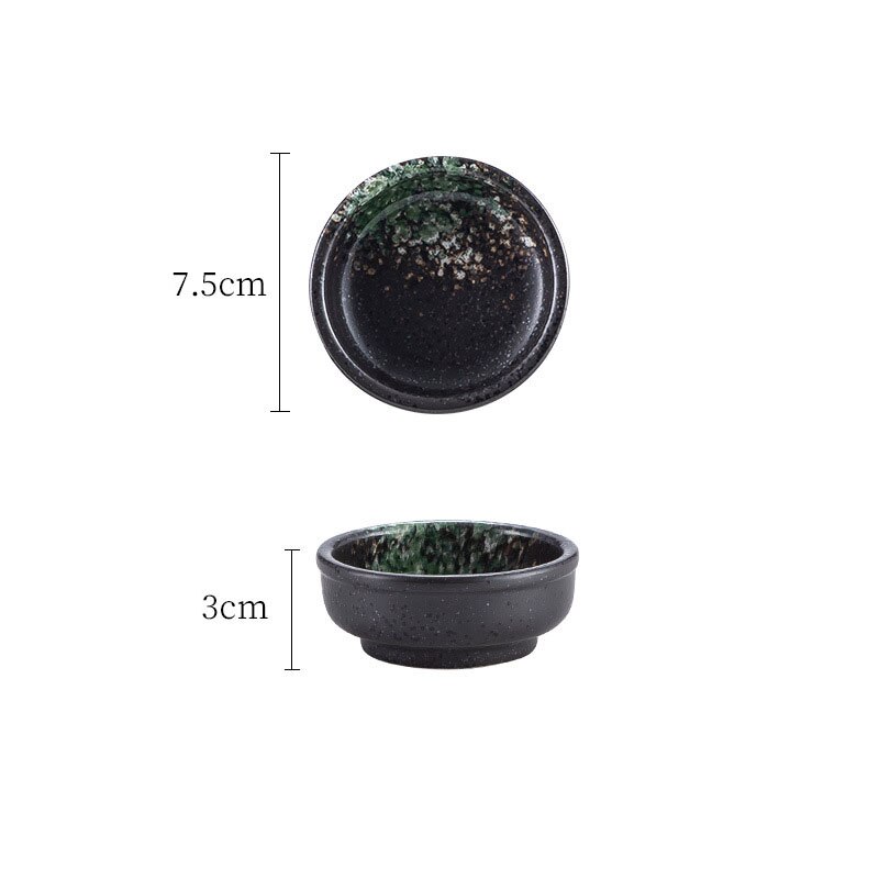 Japońnarty talerz ceramiczny retro piec glazura grill mini zanurzenie danie Sashimi Sushi sos sojowy naczynia na blać przekąnarty: A-3