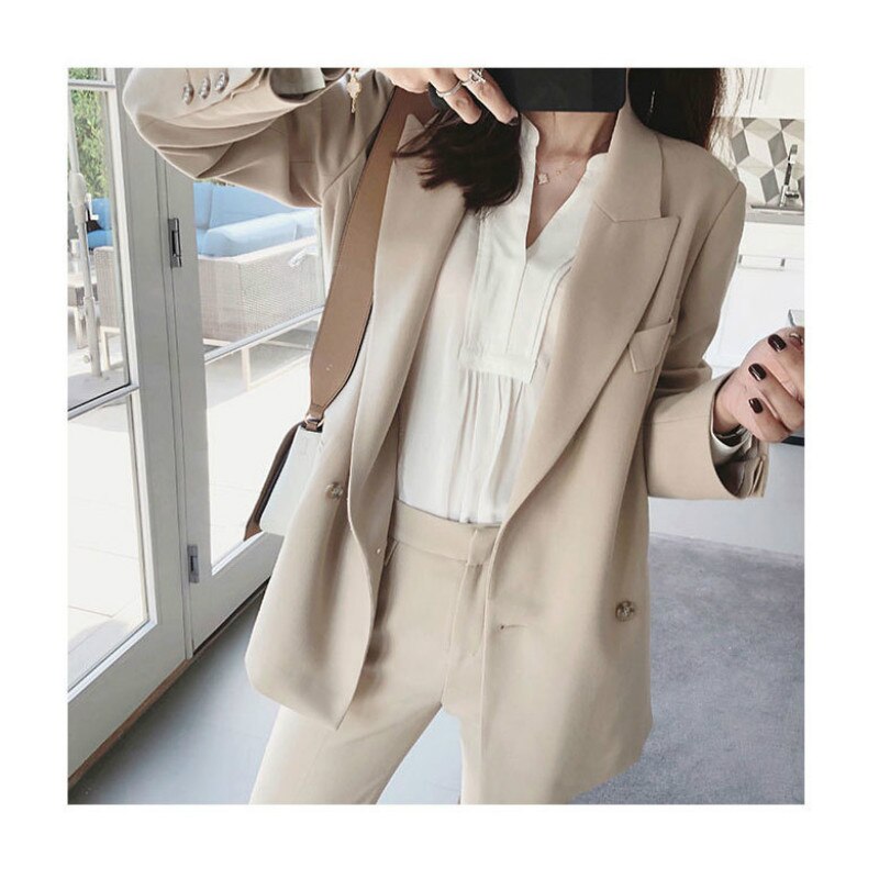 Women business suits formal office suits work Casual long sleeve suit jacket female Women's Pants Set Women's Set