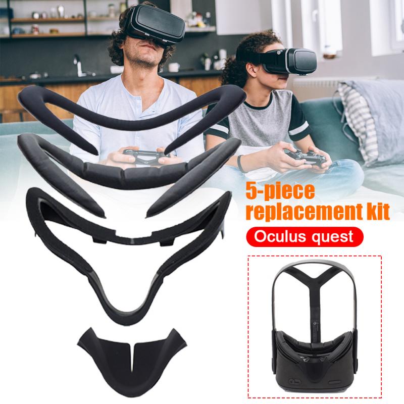 5in1 Gesicht Abdeckung Objektiv Abdeckung Gesichts Schnittstelle Halterung Anti-Leckage Nase Pad einstellen für Oculus Suche VR Glas Zubehör