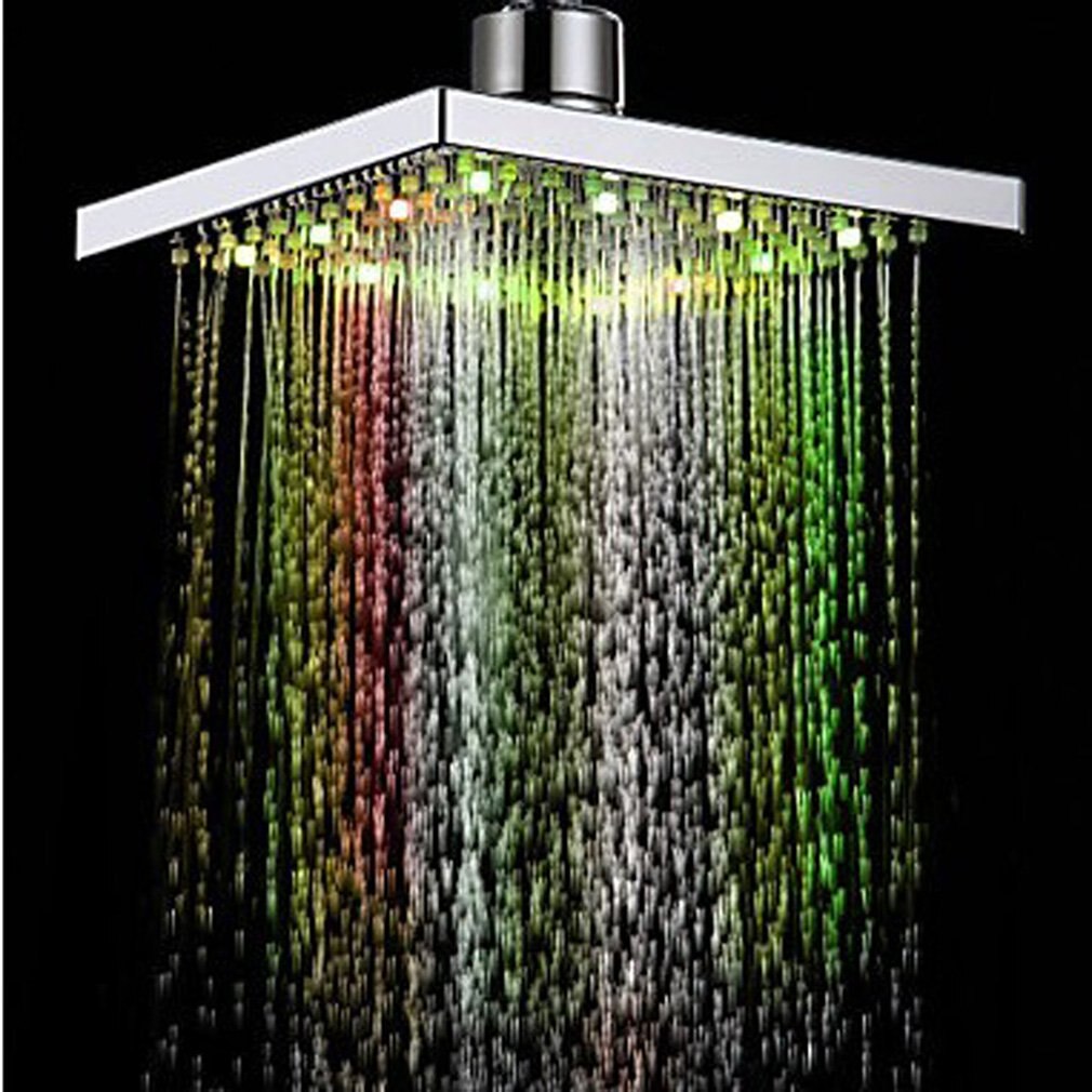 led shower head bathroom accessories heads douche rainfall set regaderas shower light home improvement lamp ups