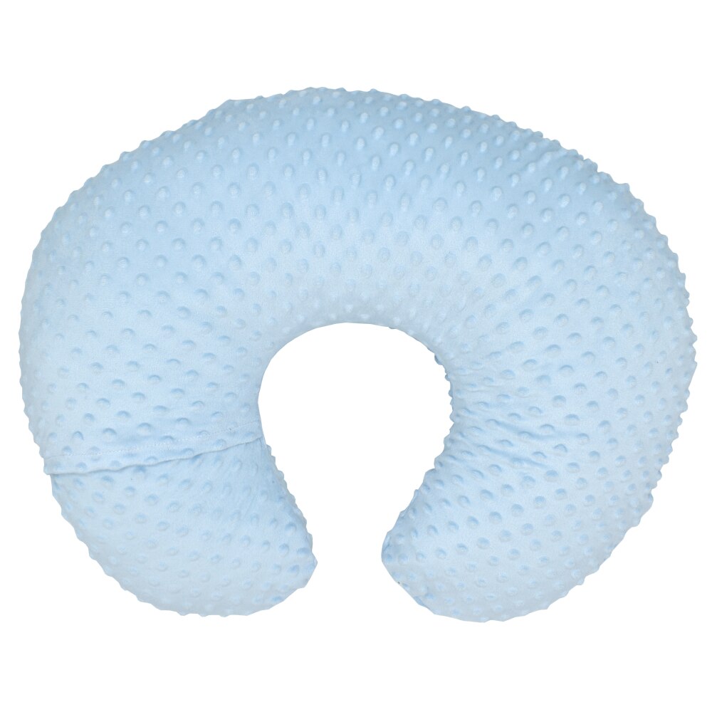 Baby Pillowcase Solid U-Shaped Pillowcase Cushion Covers for Breastfeeding Cushion Coral Velvet Soft: Sky Blue