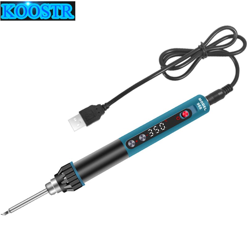 CXG 968 Mini Portable Soldering Iron Intelligent Adjustable Constant Temperature Sleep Function LED Display Portable Weld Tool