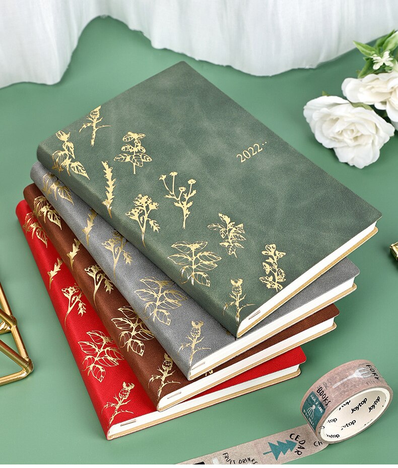Carnet de notes Mini format A7 2022 en cuir Pu, carnet de notes, planificateur, Journal intime, papeterie scolaire, 96 feuilles