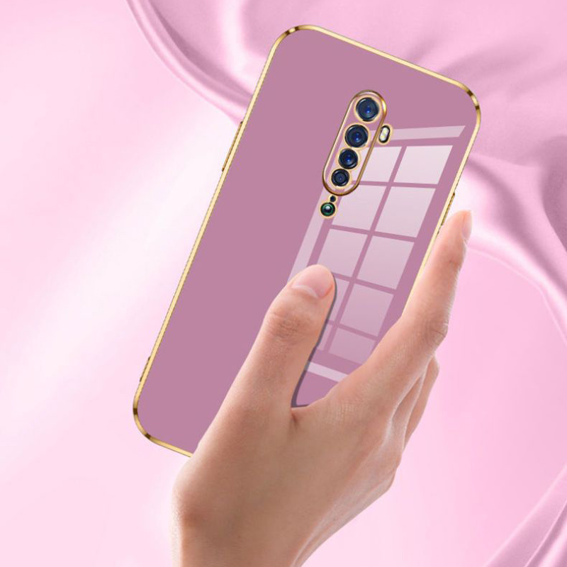 Pour OPPO Reno2 F étui oppo Reno2z coque de téléphone Oppo Reno 2 étui CPH1989 CPH1907 couverture de luxe placage carré antichoc couverture arrière