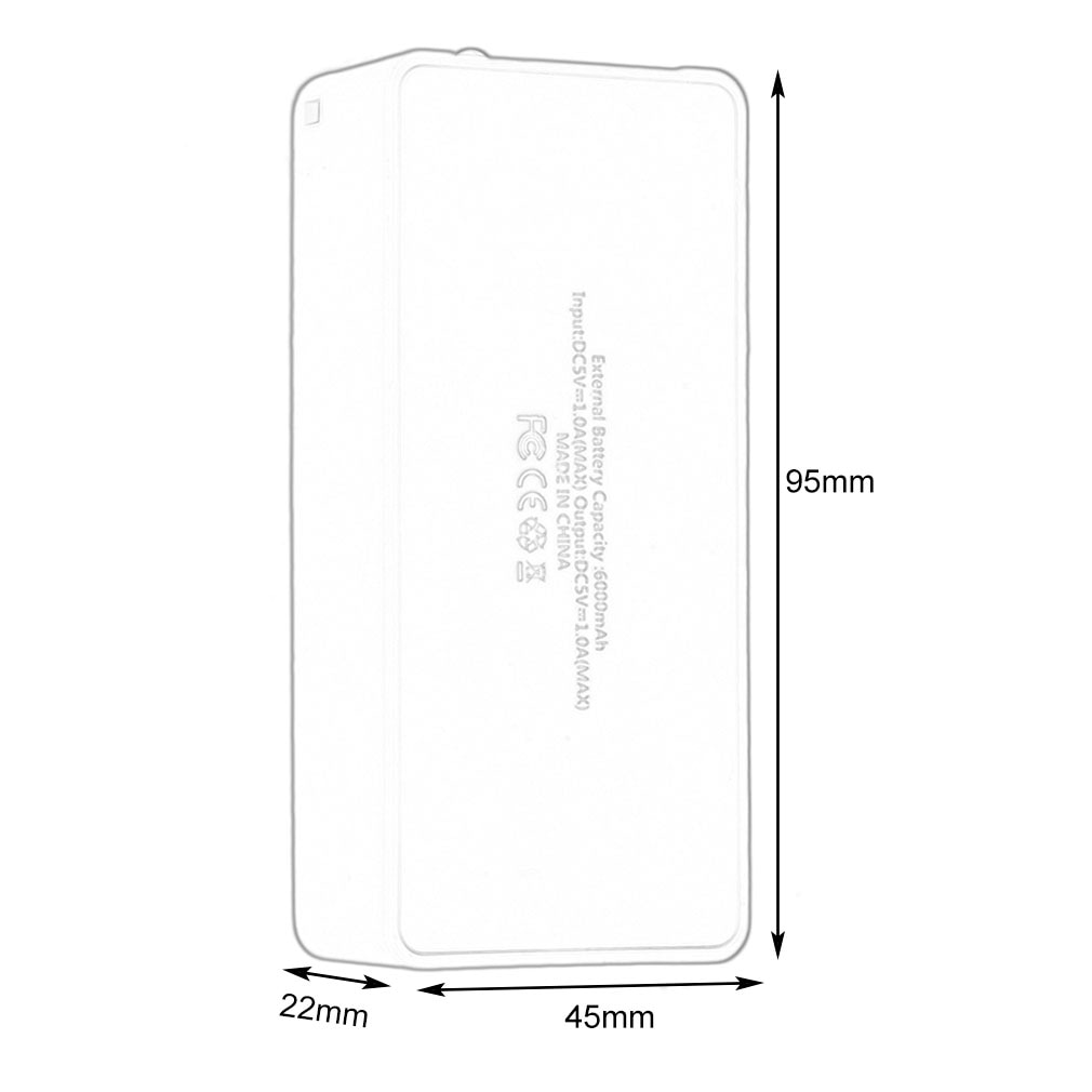 Caja portátil de energía externa para banco de energía, Cargador Universal USB, adaptador, caja de almacenamiento,