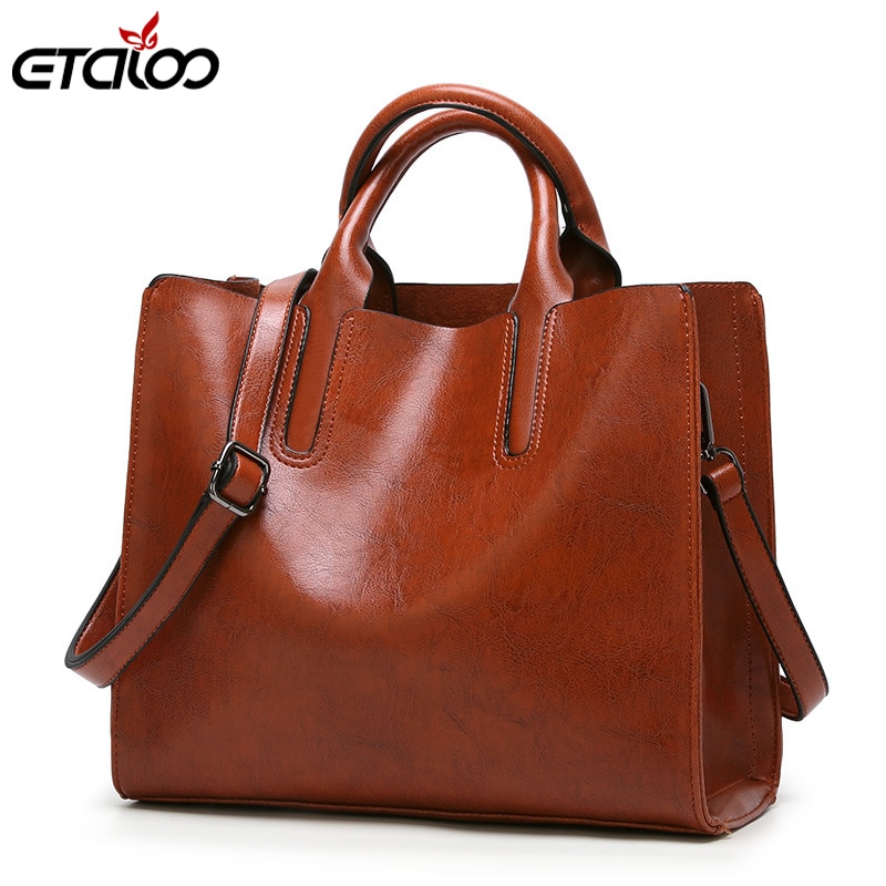 Bolsas de couro grande bolsa feminina de alta qualidade casual sacos femininos tronco tote bolsa ombro senhoras grandes bolsos 2019