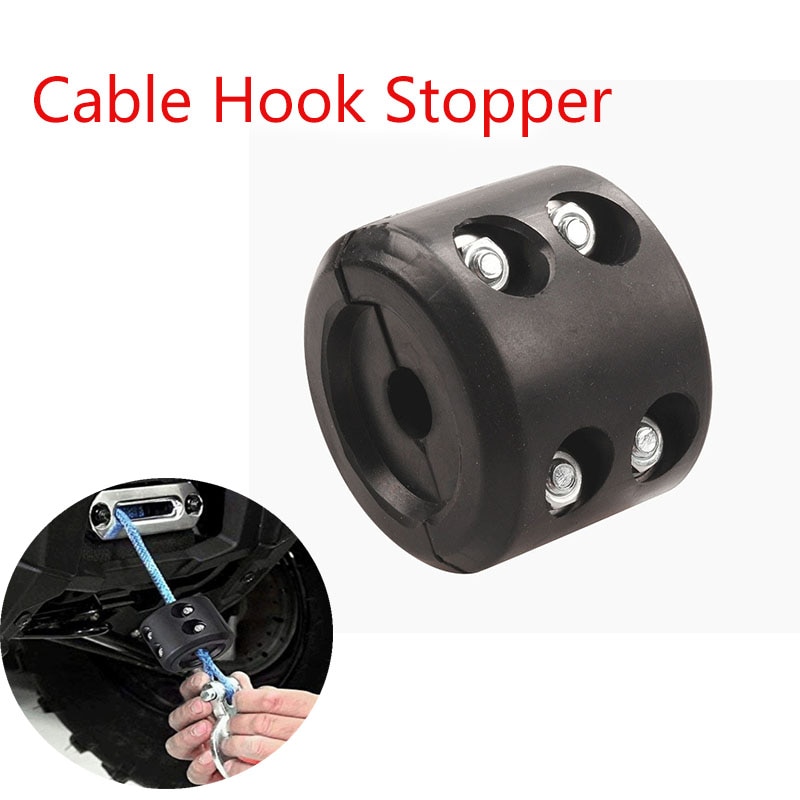 thumbnail image 2 of Winch Rope Hook Rubber Stopper With Stainless Steel Hardware For ATV/UTV 2 of 6
