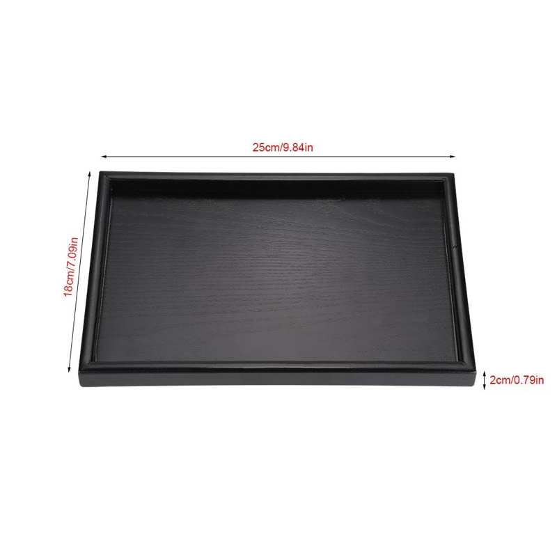 Rectangle Shape Wood Tea Coffee Snack Food Meals Serving Tray Plate Restaurant Trays Food Cake Plate Wood Serving Tray: C