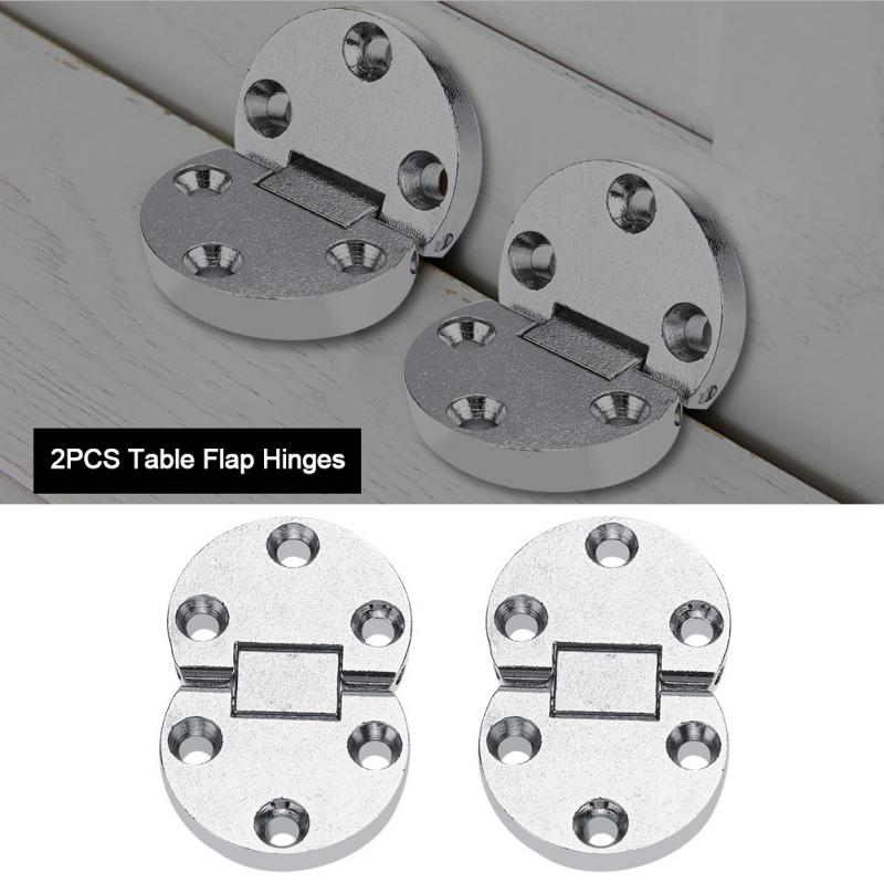Bisagras de mesa plegables de aleación de Zinc, bisagras de mesa plegables autoportantes para el hogar, mesas de solapa, muebles, Hardware ovalado, 2 uds.