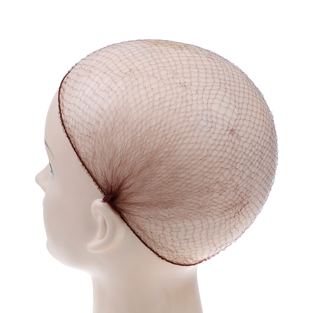 50/100Pcs Elastic Invisible Hair Nets Edge Mesh Hair Styling Hairnet Soft Line For Dancing Sporting Hair Net Wigs Weaving Coffee