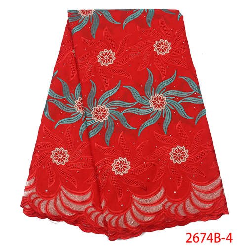Tissu en dentelle de coton Voile suisse, tissu en dentelle africaine, Voile de suisse, tissu en dentelle africaine, , broderie nigériane avec pierres, pour femmes, collection: Picture 4