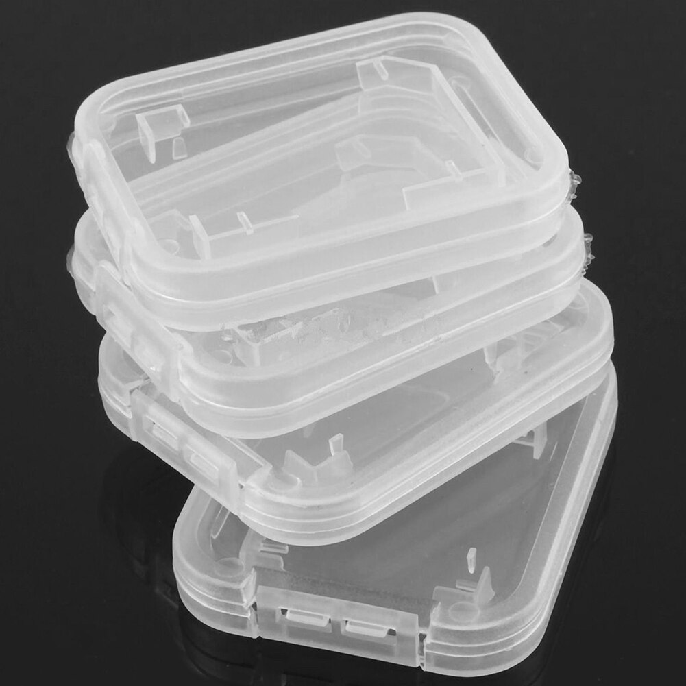 10Pcs Portable Lightweight Clear Standard SD SDHC Memory Card Anti-lost Case Storage Holder Box