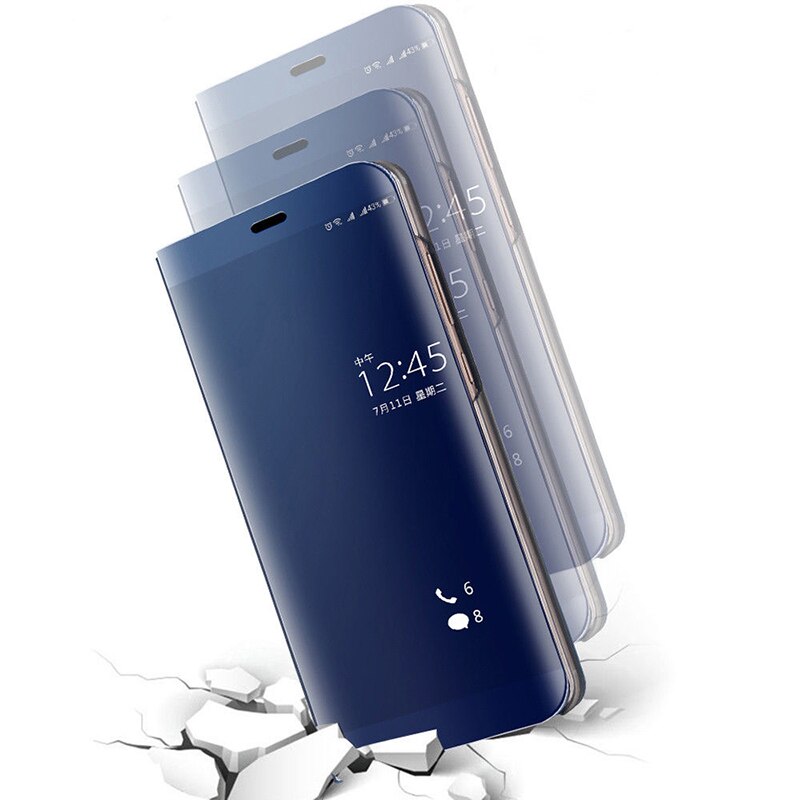 Smart View Caso di Vibrazione Magnetica per Huawei Honor 8X/8X Max In Pelle Specchio di Placcatura Copertura Posteriore Del Telefono Honor8X 8 X Honor8XMax 8XMax