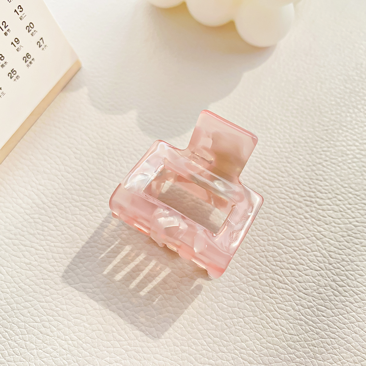 Muweordy, pinzas para el cabello cuadradas huecas de acetato a la , pinzas para el cabello de cangrejo, cola de caballo con estampado de mármol, pasadores con Clip de tiburón, accesorios para el cabello: YELLOW