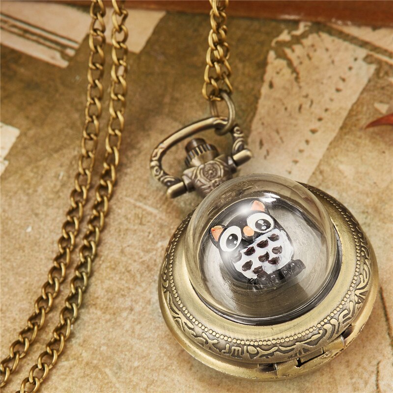Retro Unique Cute Dolphin Bear Pocket Watch Student Children Boys And Girls Toy Pocket Watch