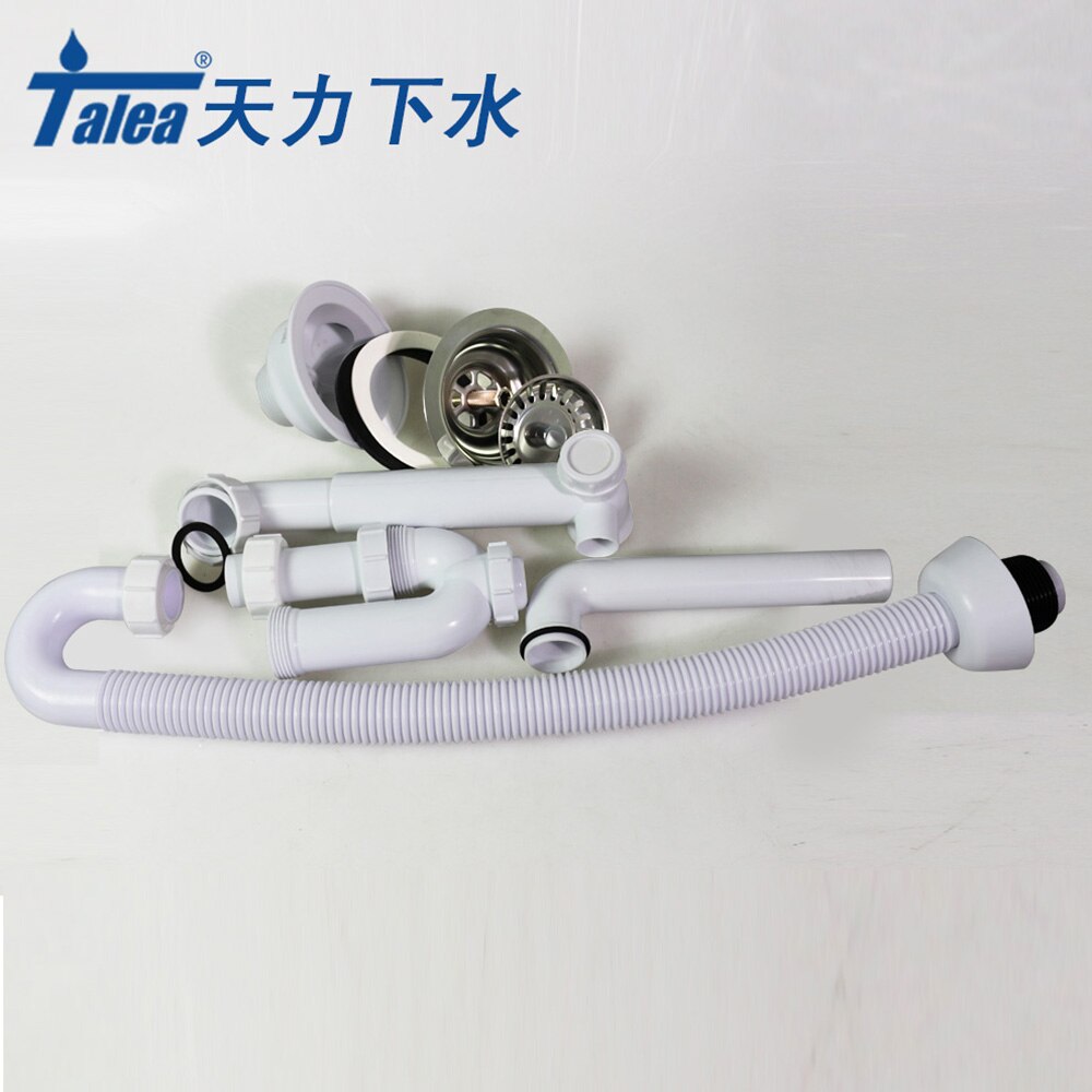 Talea Laundry closet Drain Kit Drain Set with Drain Pipes can into the Wall Or into the floor Stainless Steel deodorizing sink